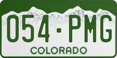 CO license plate 054PMG