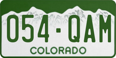 CO license plate 054QAM