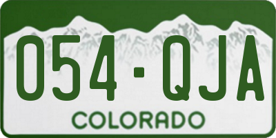 CO license plate 054QJA