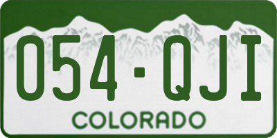 CO license plate 054QJI