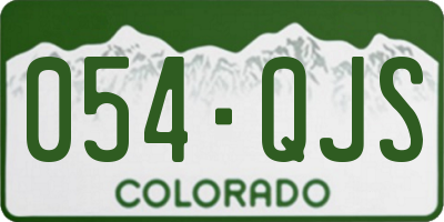 CO license plate 054QJS