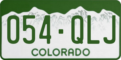 CO license plate 054QLJ