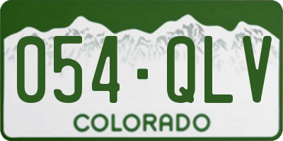 CO license plate 054QLV