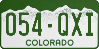CO license plate 054QXI