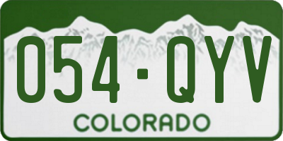 CO license plate 054QYV