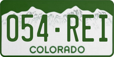 CO license plate 054REI