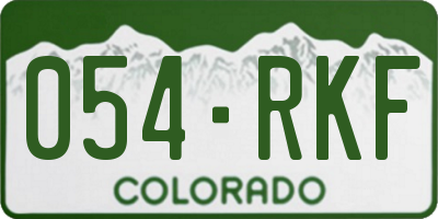 CO license plate 054RKF