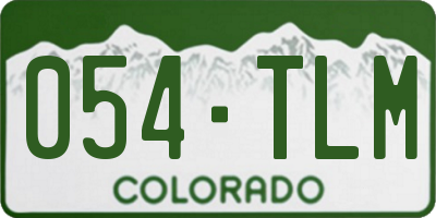 CO license plate 054TLM