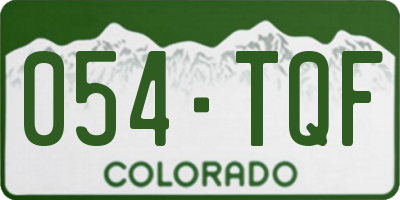 CO license plate 054TQF