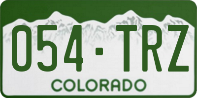 CO license plate 054TRZ
