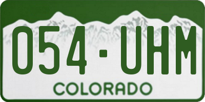 CO license plate 054UHM