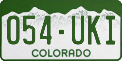 CO license plate 054UKI