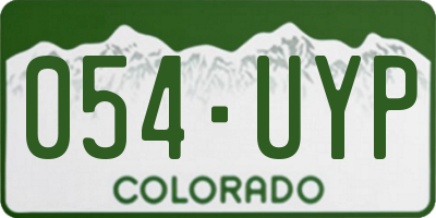 CO license plate 054UYP