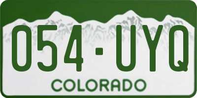 CO license plate 054UYQ