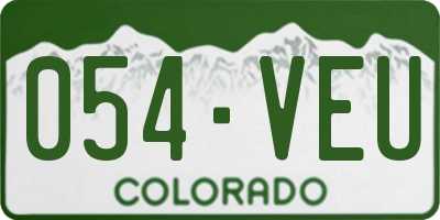 CO license plate 054VEU