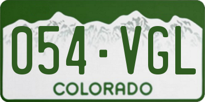 CO license plate 054VGL