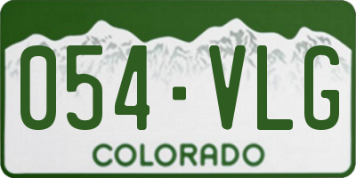 CO license plate 054VLG