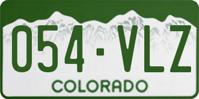CO license plate 054VLZ