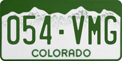 CO license plate 054VMG