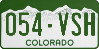 CO license plate 054VSH
