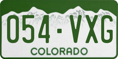 CO license plate 054VXG