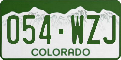 CO license plate 054WZJ