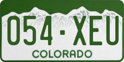 CO license plate 054XEU