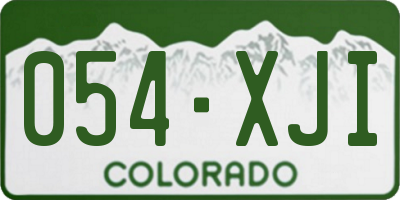 CO license plate 054XJI