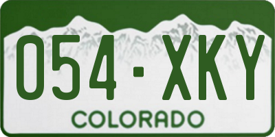 CO license plate 054XKY