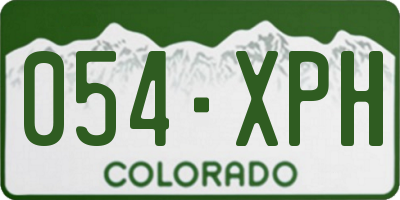 CO license plate 054XPH