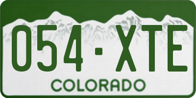 CO license plate 054XTE
