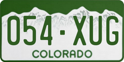 CO license plate 054XUG