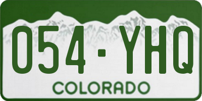 CO license plate 054YHQ