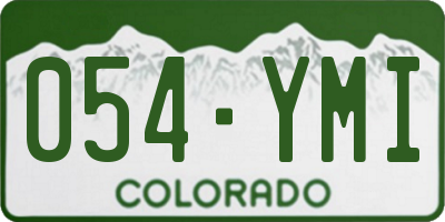 CO license plate 054YMI