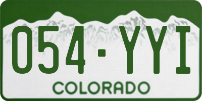 CO license plate 054YYI