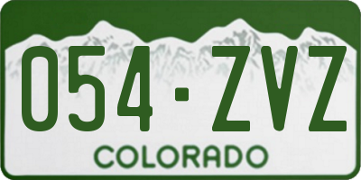 CO license plate 054ZVZ