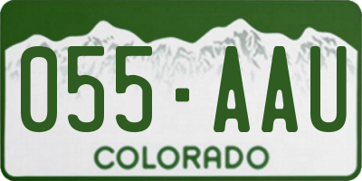 CO license plate 055AAU