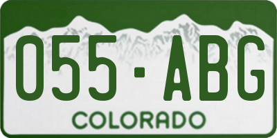 CO license plate 055ABG