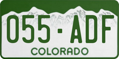 CO license plate 055ADF