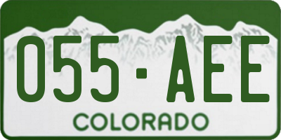 CO license plate 055AEE
