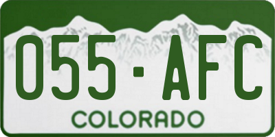 CO license plate 055AFC