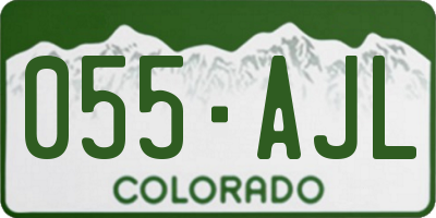 CO license plate 055AJL