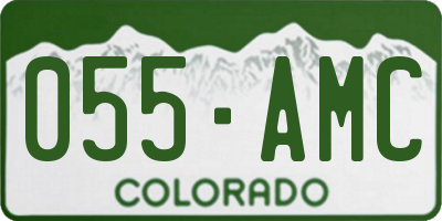 CO license plate 055AMC