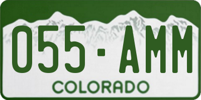 CO license plate 055AMM