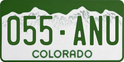 CO license plate 055ANU