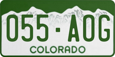 CO license plate 055AOG