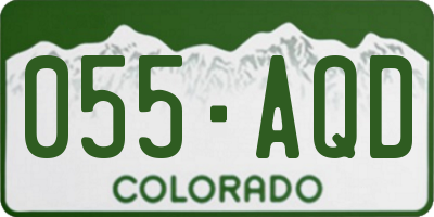 CO license plate 055AQD