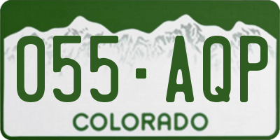 CO license plate 055AQP