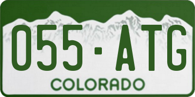 CO license plate 055ATG