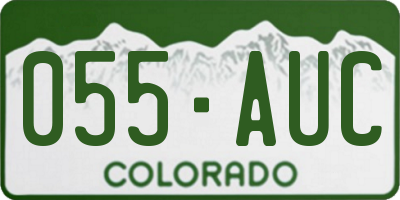 CO license plate 055AUC